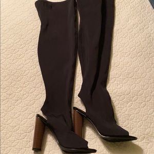 Knee High Open Toe Boots